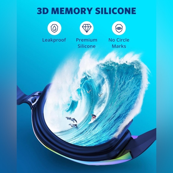 Aegend Swim Goggles, Swimming Goggles No Leaking Full Protection Adult Men Women - Picture 8 of 9